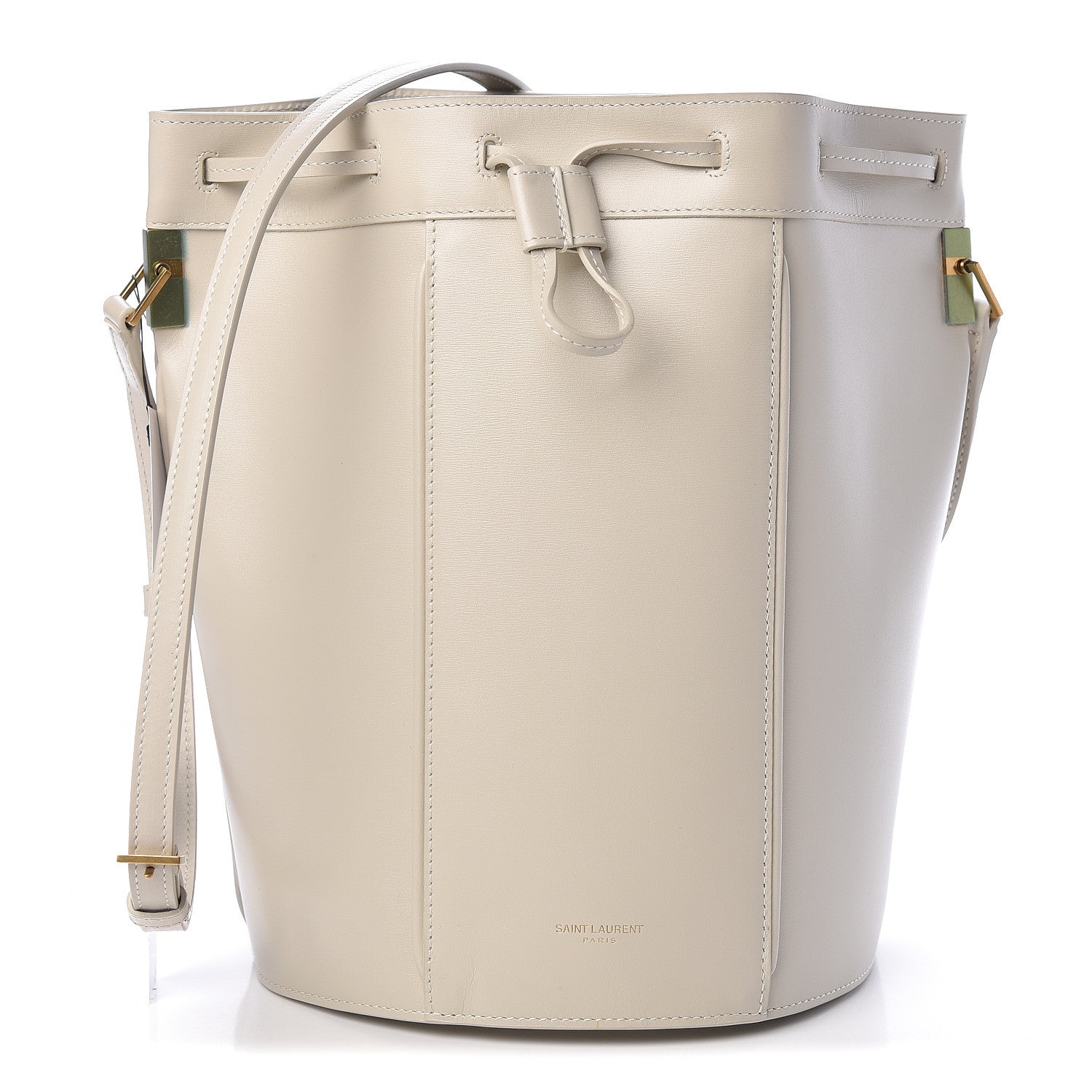 Saint Laurent Smooth Calfskin Medium Talitha Bucket Bag Vintage White 1 of 9