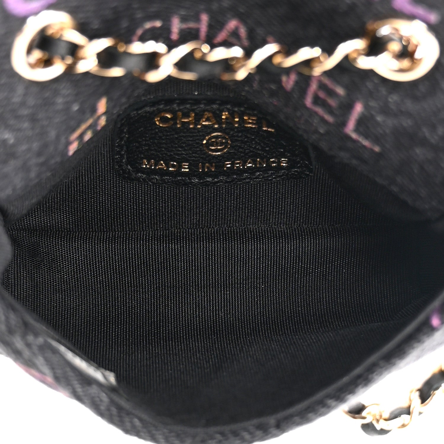 Chanel Denim Quilted Denim Mood Belt Bag Black Multicolor 5 of 10