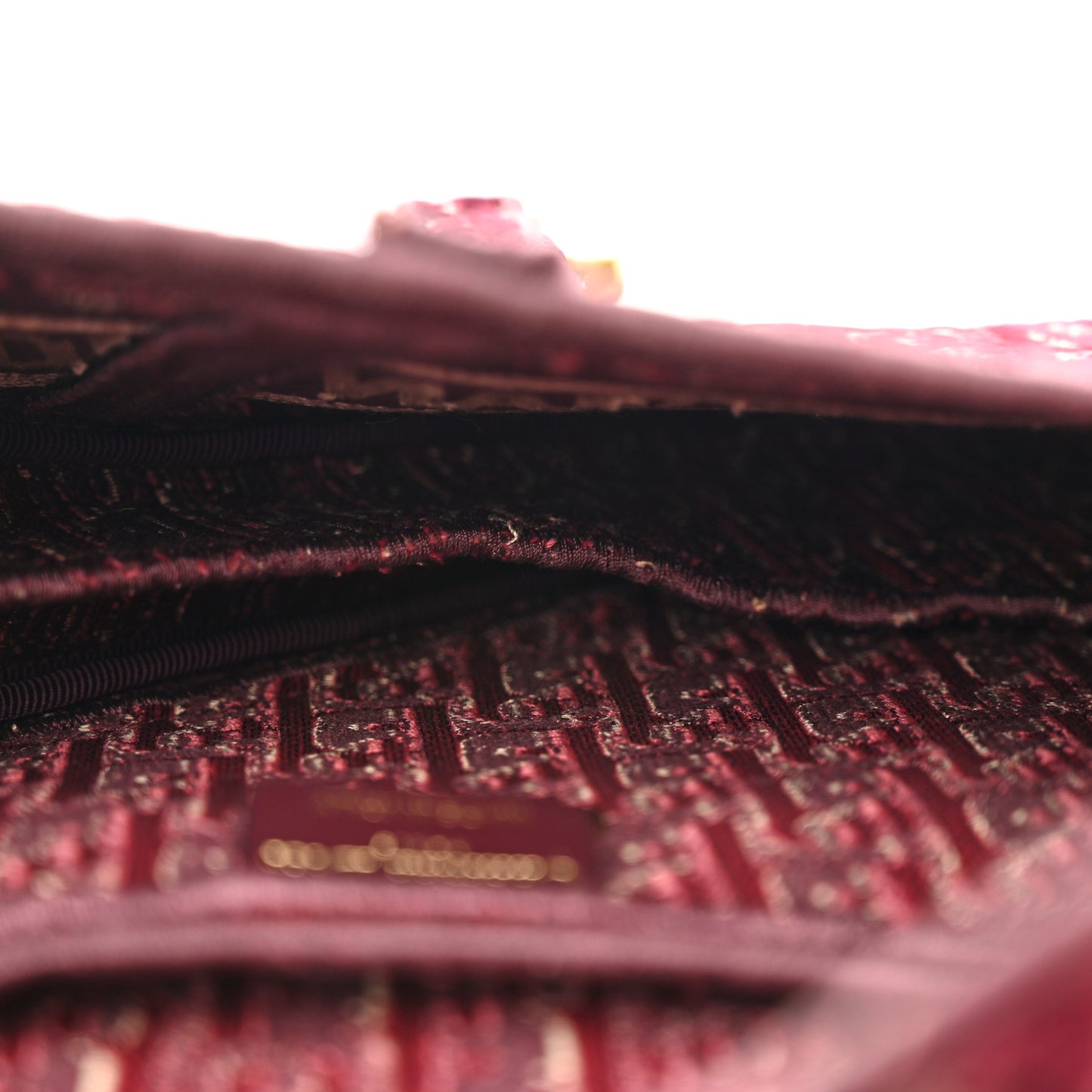 Velvet Oblique Saddle Bag Burgundy