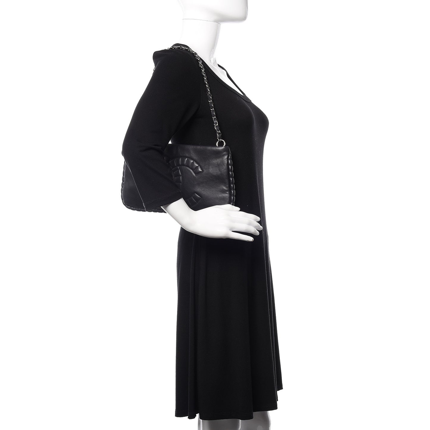 Calfskin On the Bund Pochette Dark Navy Blue