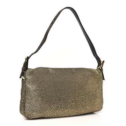 Fendi Metallic Canvas Baguette Gold 4 of 11