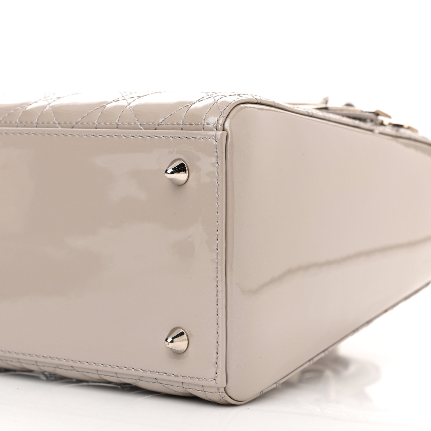 Christian Dior Patent Cannage Medium Lady Dior Grey 10 of 12