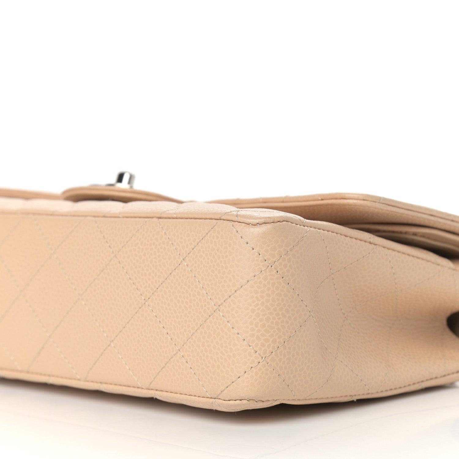 Chanel Caviar Quilted Medium Double Flap Beige 9 of 12