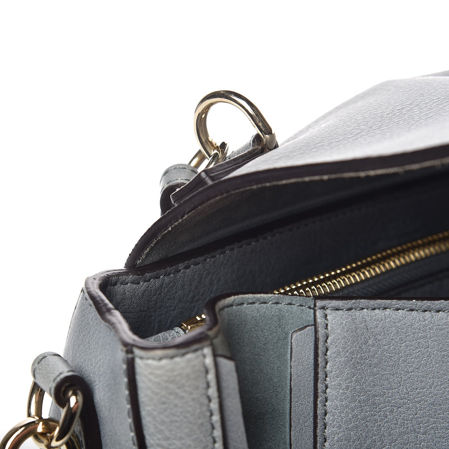 Calfskin Small Faye Day Shoulder Bag Cloudy Blue