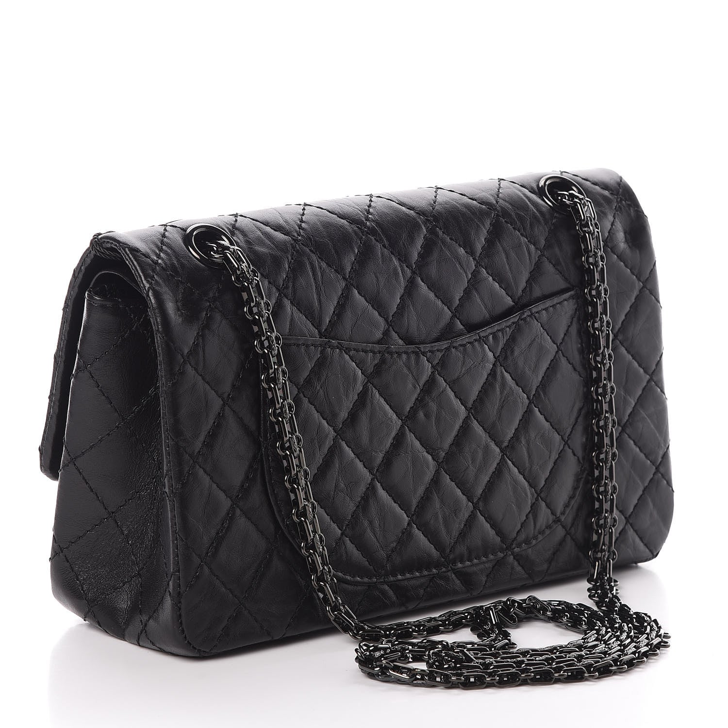 Chanel Aged Calfskin Quilted 2.55 Reissue 225 Flap So Black 4 of 11