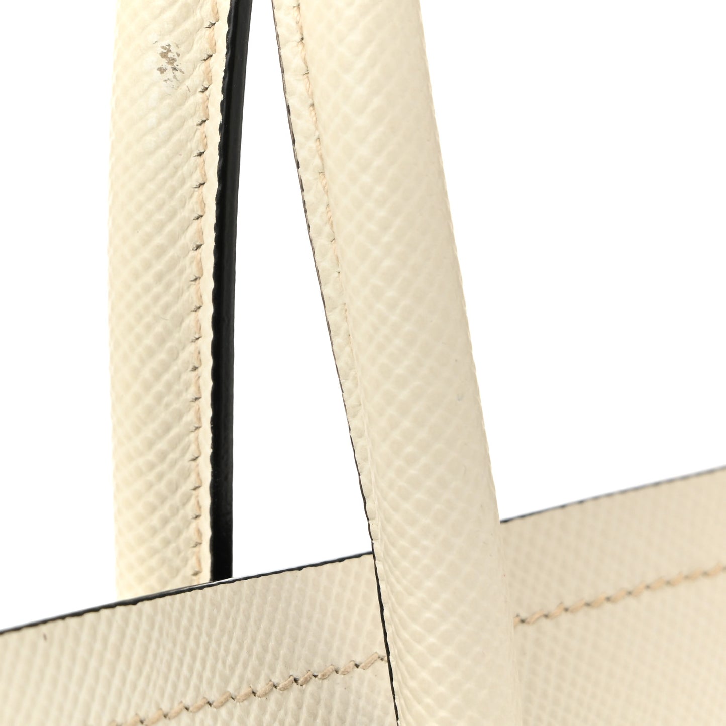 Saffiano Cuir Large Double Bag Talco Black