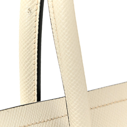 Prada Saffiano Cuir Large Double Bag Talco Black 12 of 13