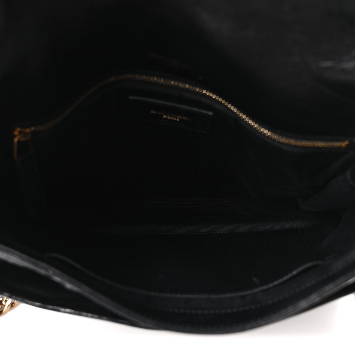Crinkled Calfskin Matelasse Monogram Medium Niki Chain Satchel Black
