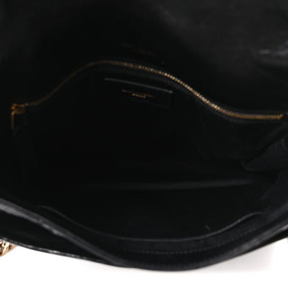 Saint Laurent Crinkled Calfskin Matelasse Monogram Medium Niki Chain Satchel Black 5 of 10