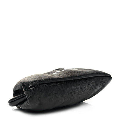 Balenciaga Grained Calfskin Logo Cloud Clutch XS Black 4 of 10