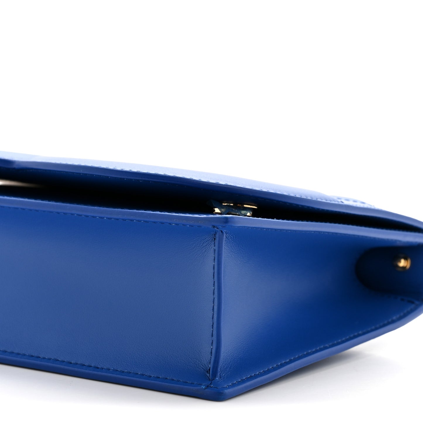 Calfskin DG Logo Flap Clutch Blue