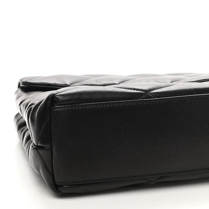 Saint Laurent Lambskin Quilted Sade Puffer Envelope Clutch Black 8 of 9