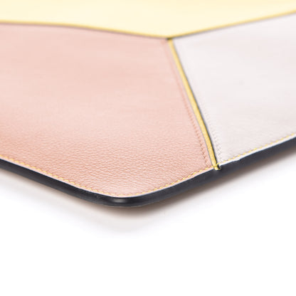Loewe Calfskin Medium Puzzle Flat Pouch Yellow 6 of 9
