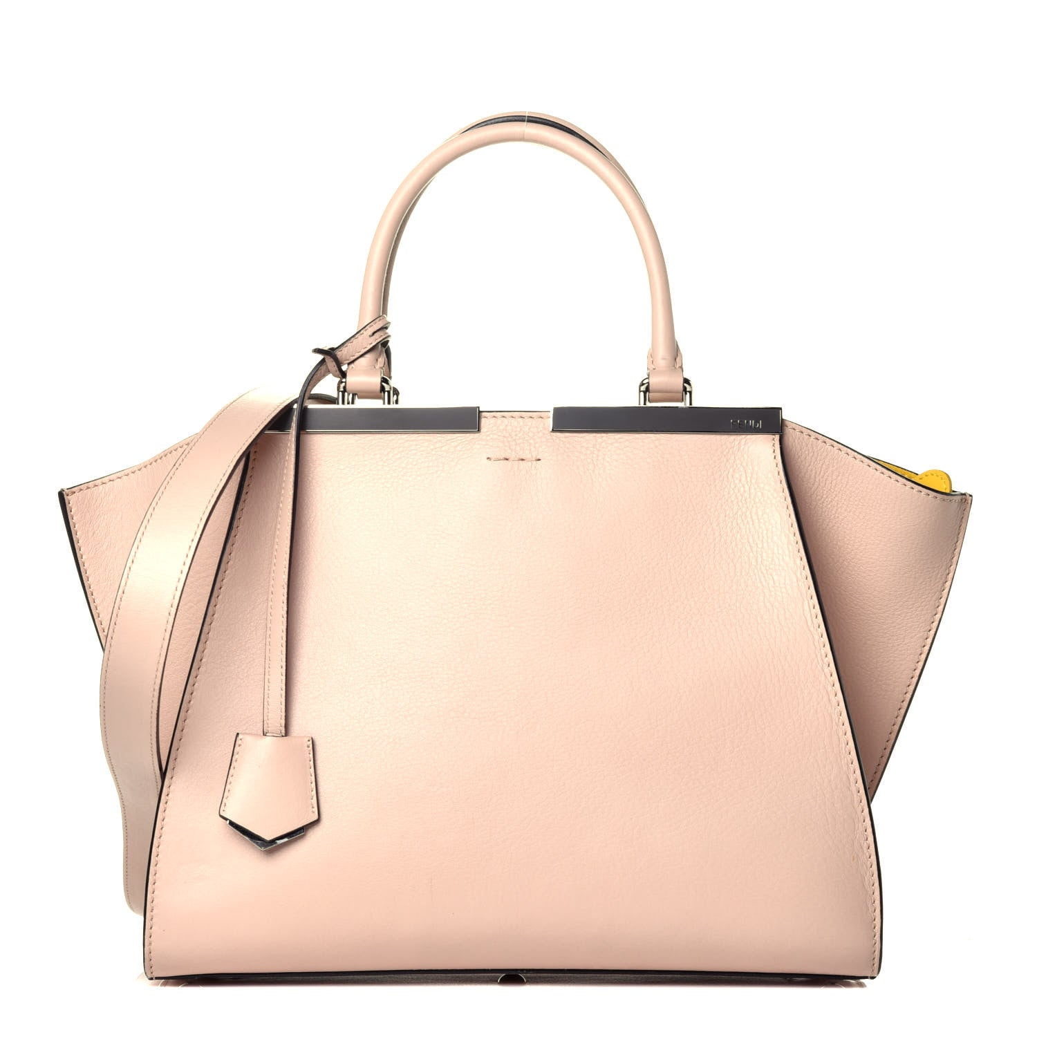 Fendi Vitello Dolce Shiny Nappa Petite 3Jours Tote Beige Chantilly 1 of 10