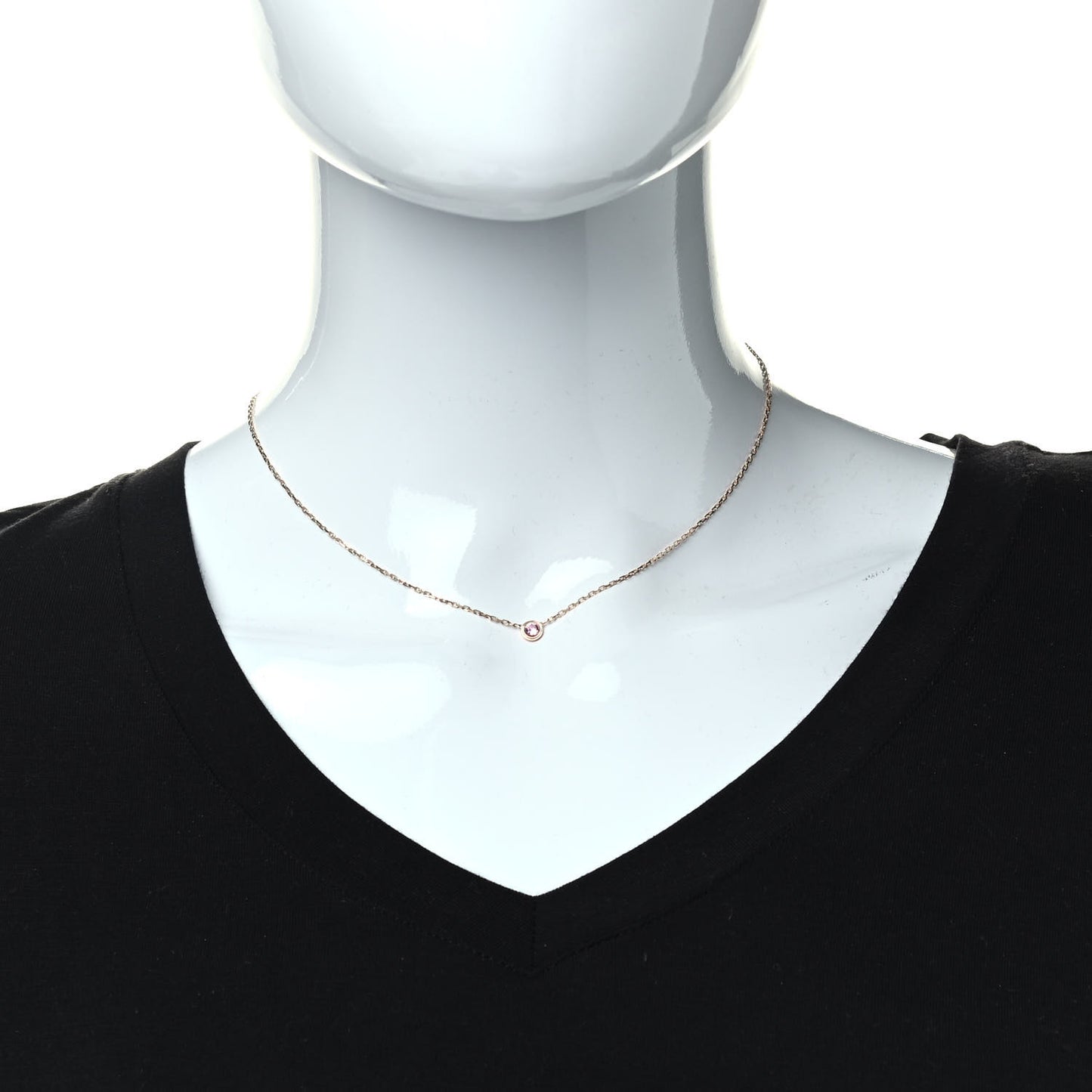 18K Pink Gold Pink Sapphire D'Amour Pendant Necklace