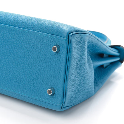 Hermes Togo Kelly Retourne 28 Bleu Zanzibar 9 of 9