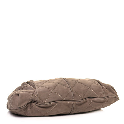 Chanel Suede Calfskin Ultimate Stitch Hobo Light Grey 4 of 13