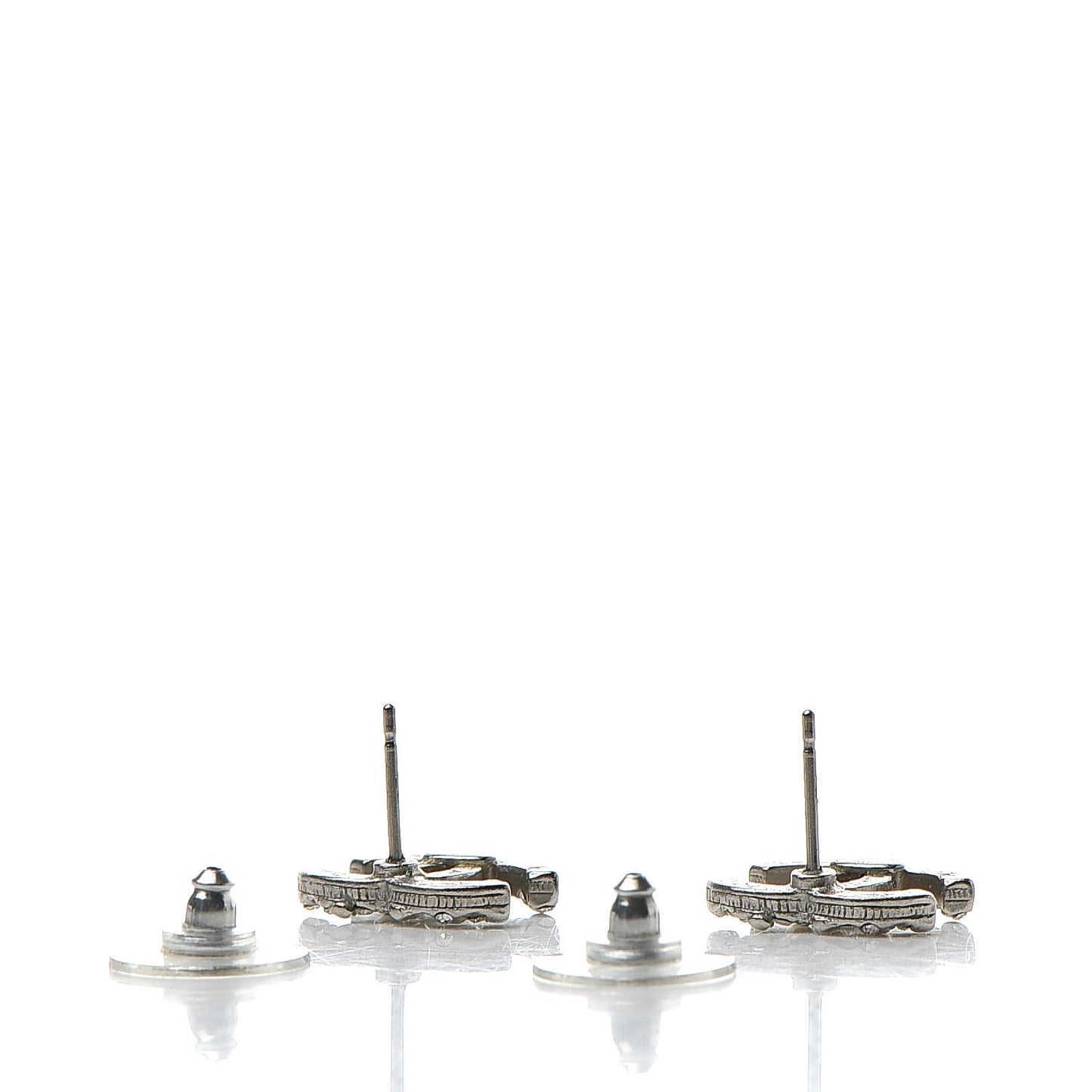 Crystal CC Earrings Silver