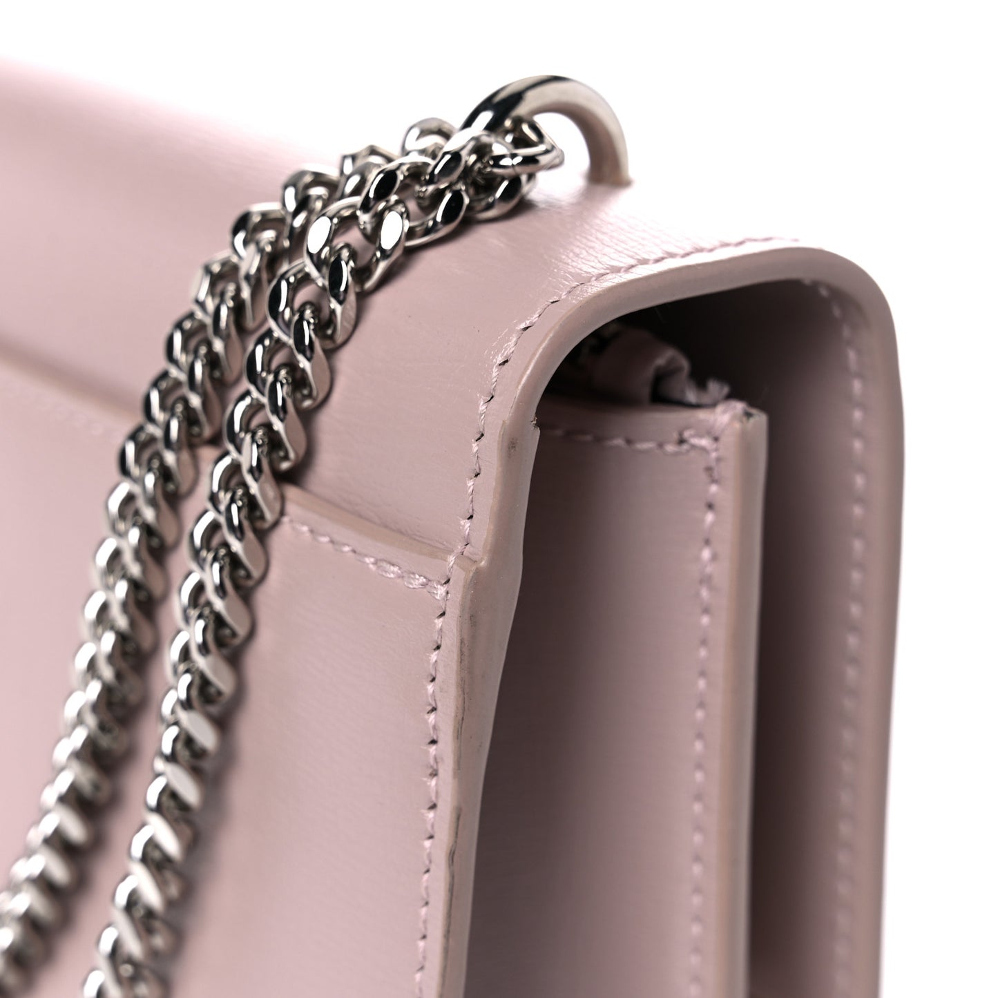 Calfskin Monogram Sunset Chain Wallet Light Pink