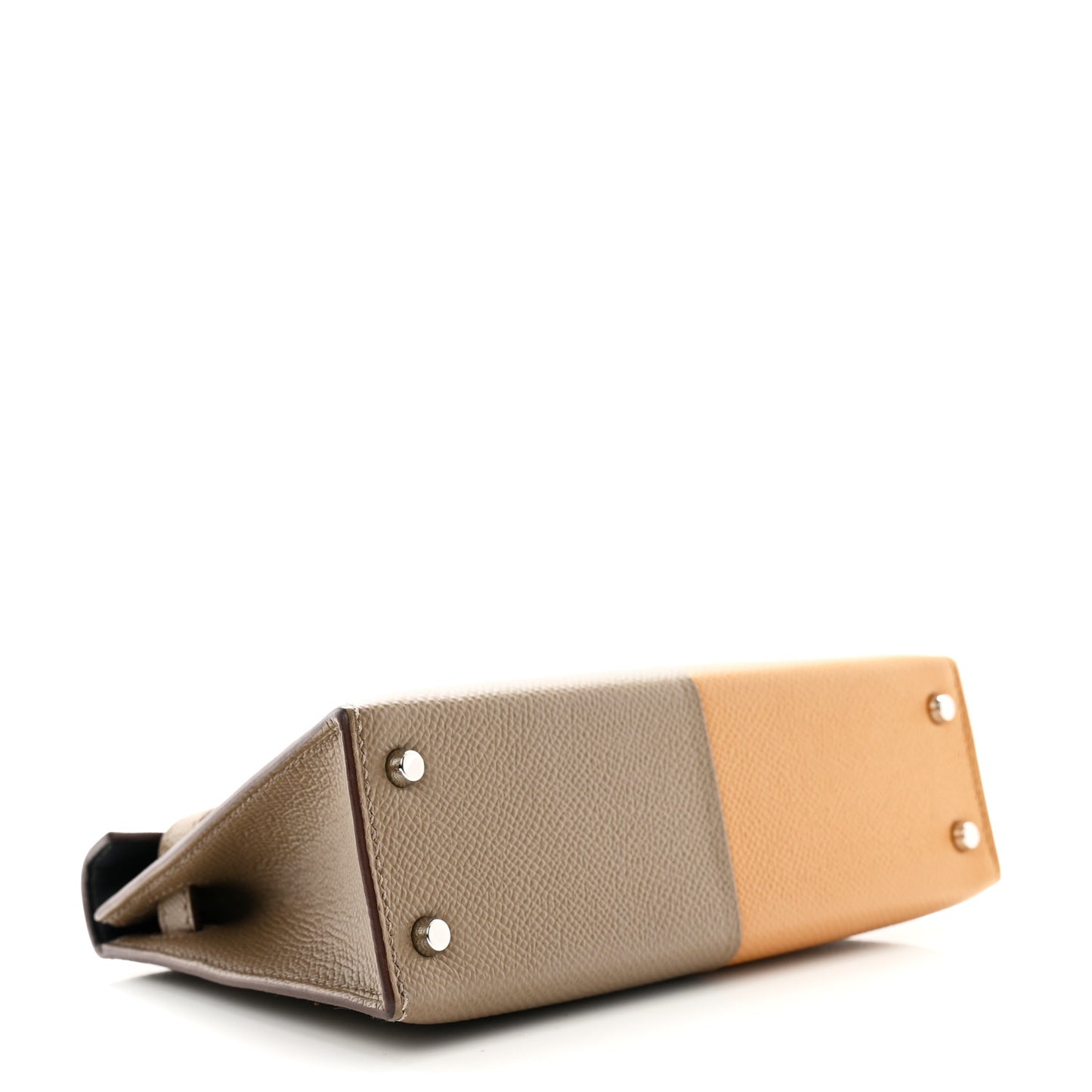 Epsom Casaque Mini Kelly Sellier 20 Etoupe Sesame Bleu Indigo