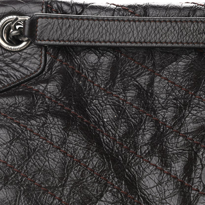 Saint Laurent Crinkled Calfskin Matelasse Monogram Large Niki Chain Satchel Tulip 12 of 12