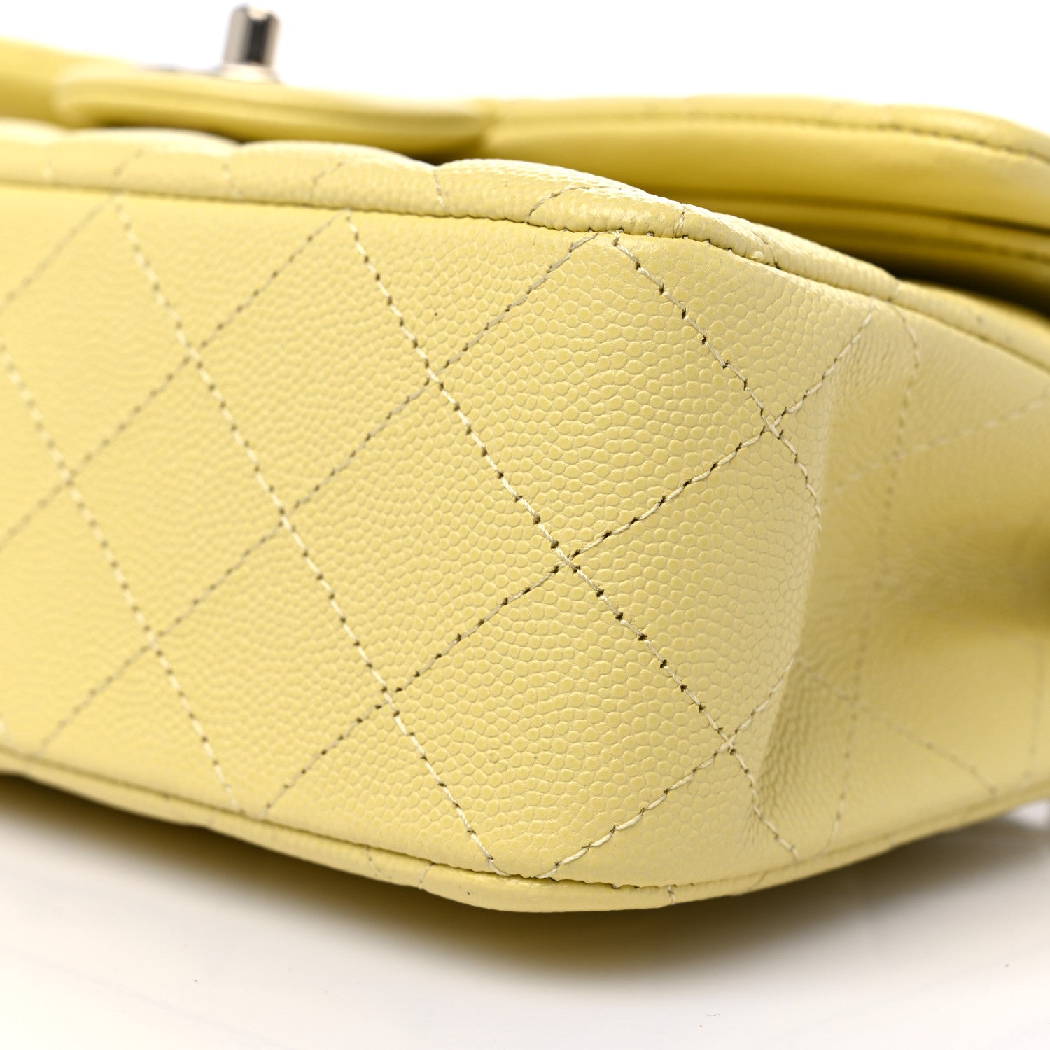 Chanel Caviar Quilted Small Double Flap Yellow 9 of 9