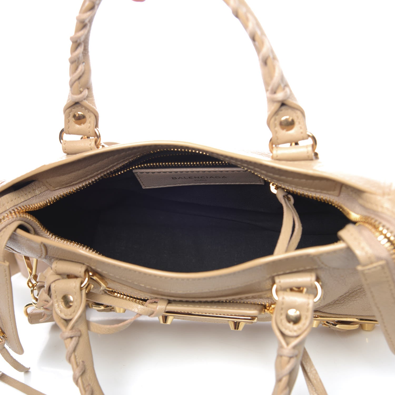 Balenciaga Chevre Gold Metallic Edge Hardware Mini City Beige Oryx 5 of 10