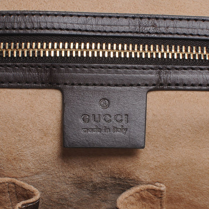 Gucci Nubuck Suede Large Web Messenger Bag Dark Brown 4 of 10