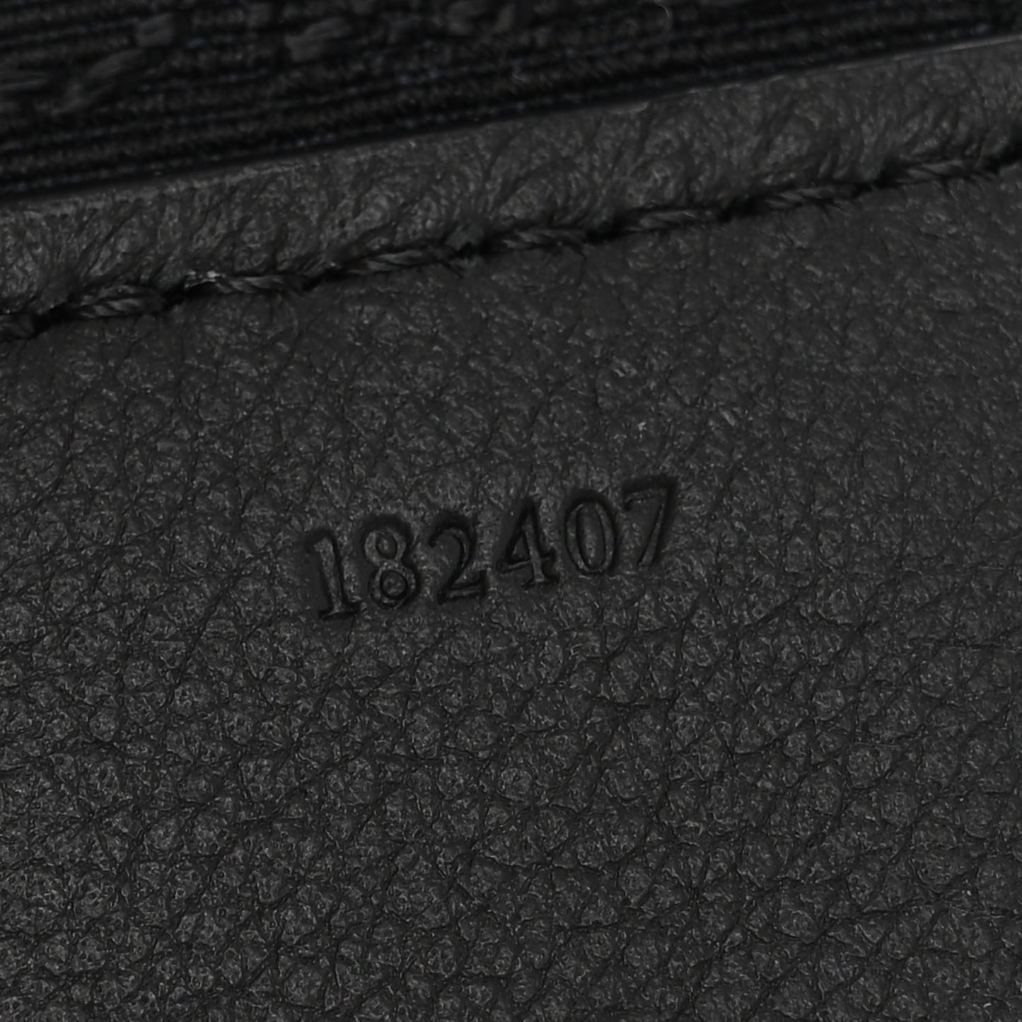 Calfskin Jacquard Webbing Anagram Strap Black