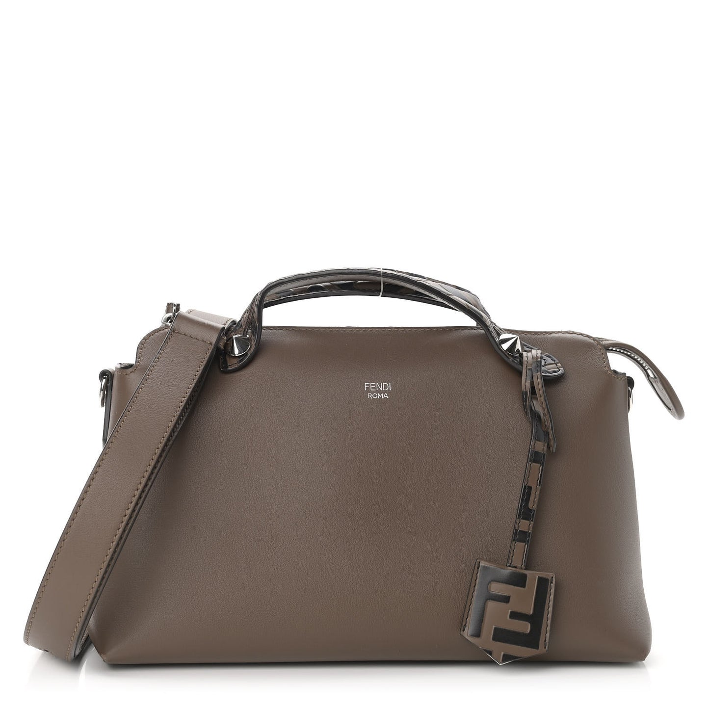 Vitello Dolce Bi-Color FF 1974 Embossed Medium By The Way Boston Bag Maya Black