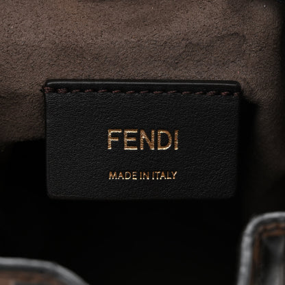 Fendi Vitello Liberty F is Fendi Bi-Color FF 1974 Embossed Mini Mon Tresor Bucket Bag Maya Black 6 of 10