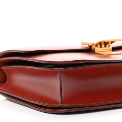 Celine Box Calfskin Medium Classic Box Flap Bag Dark Brick 10 of 11