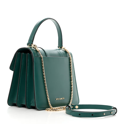 Bulgari Calfskin Serpenti Forever Top Handle Emerald Green 4 of 10