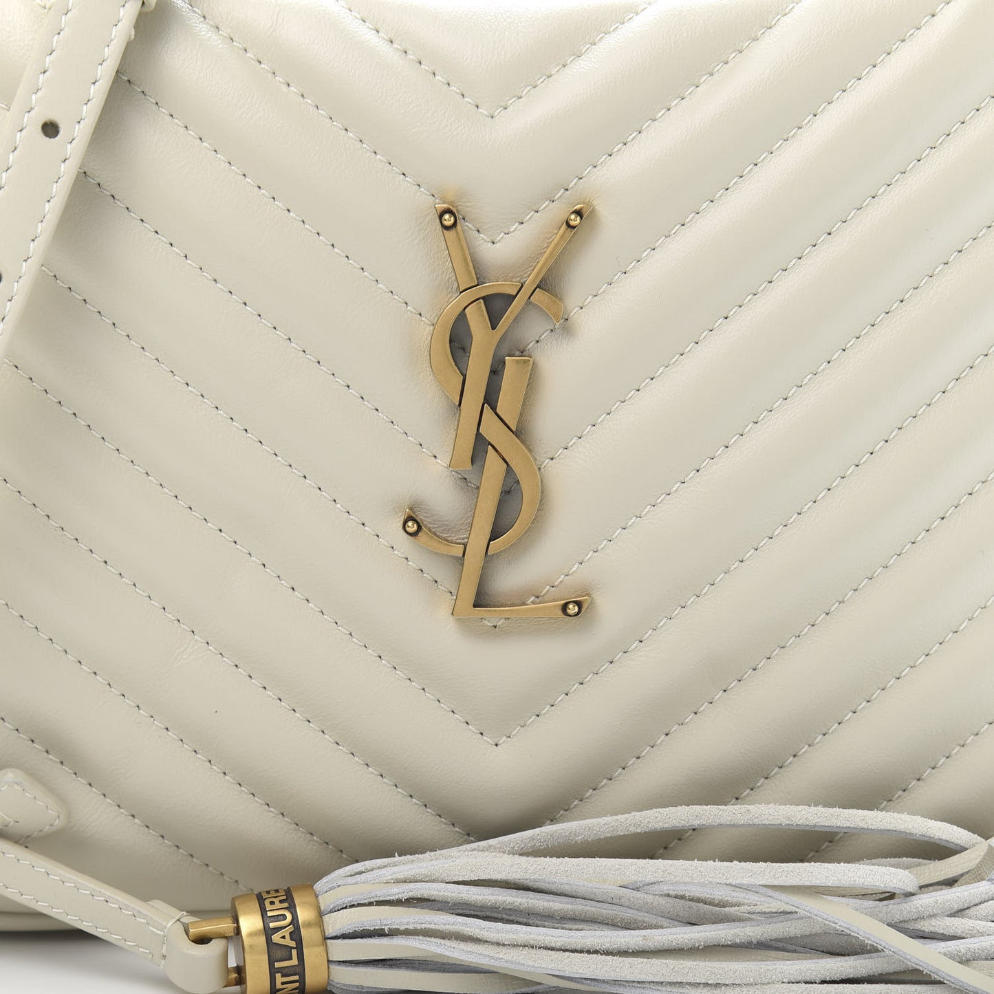 Calfskin Matelasse Monogram Lou Camera Bag Crema Soft