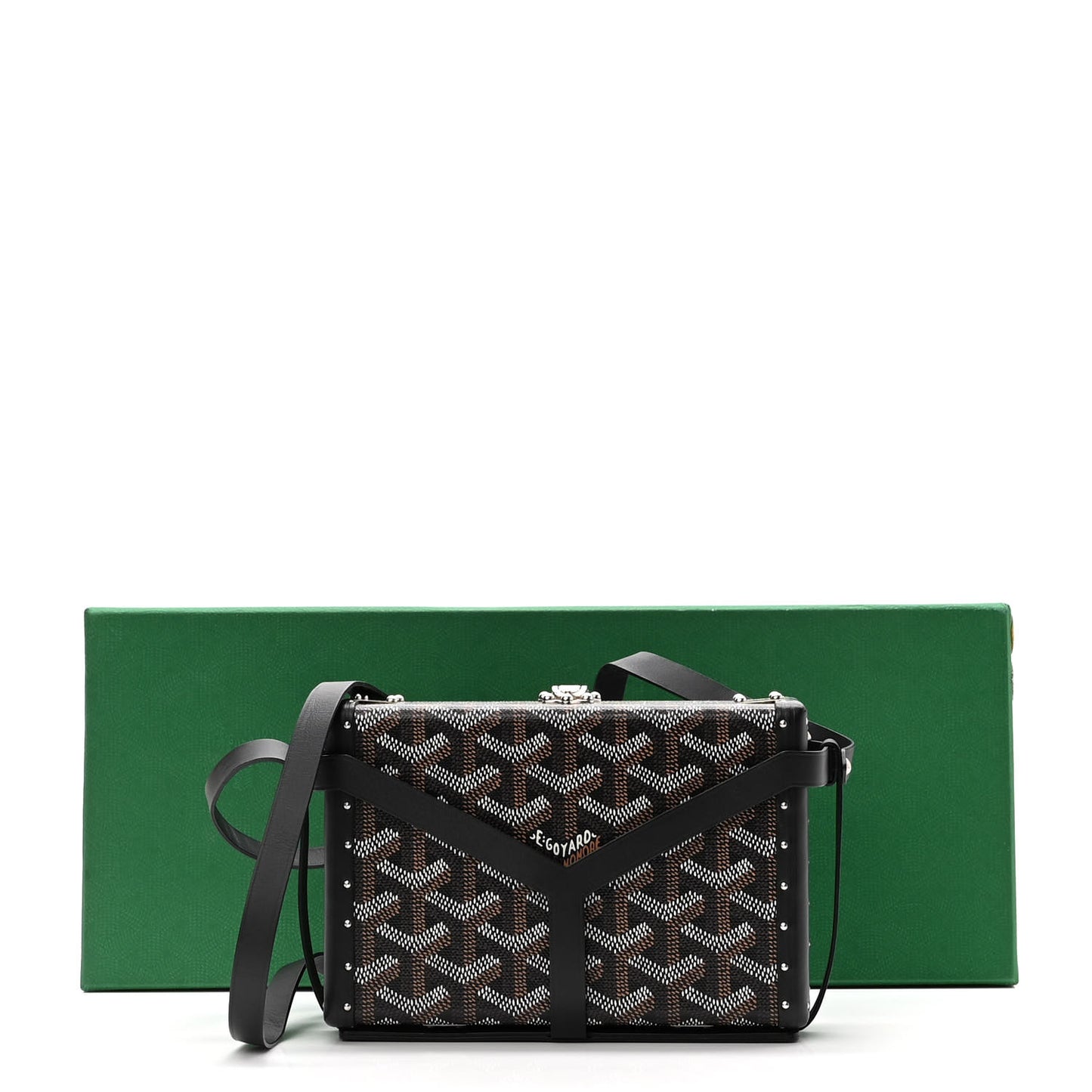 Goyardine Minaudiere Trunk Bag Black