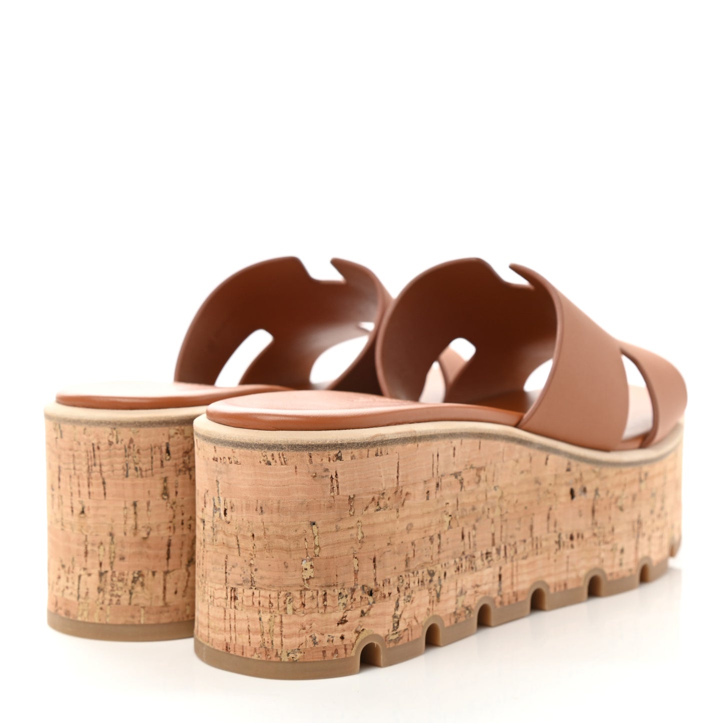 Calfskin Cork Eze 30 Sandals 36 Marron Glaise