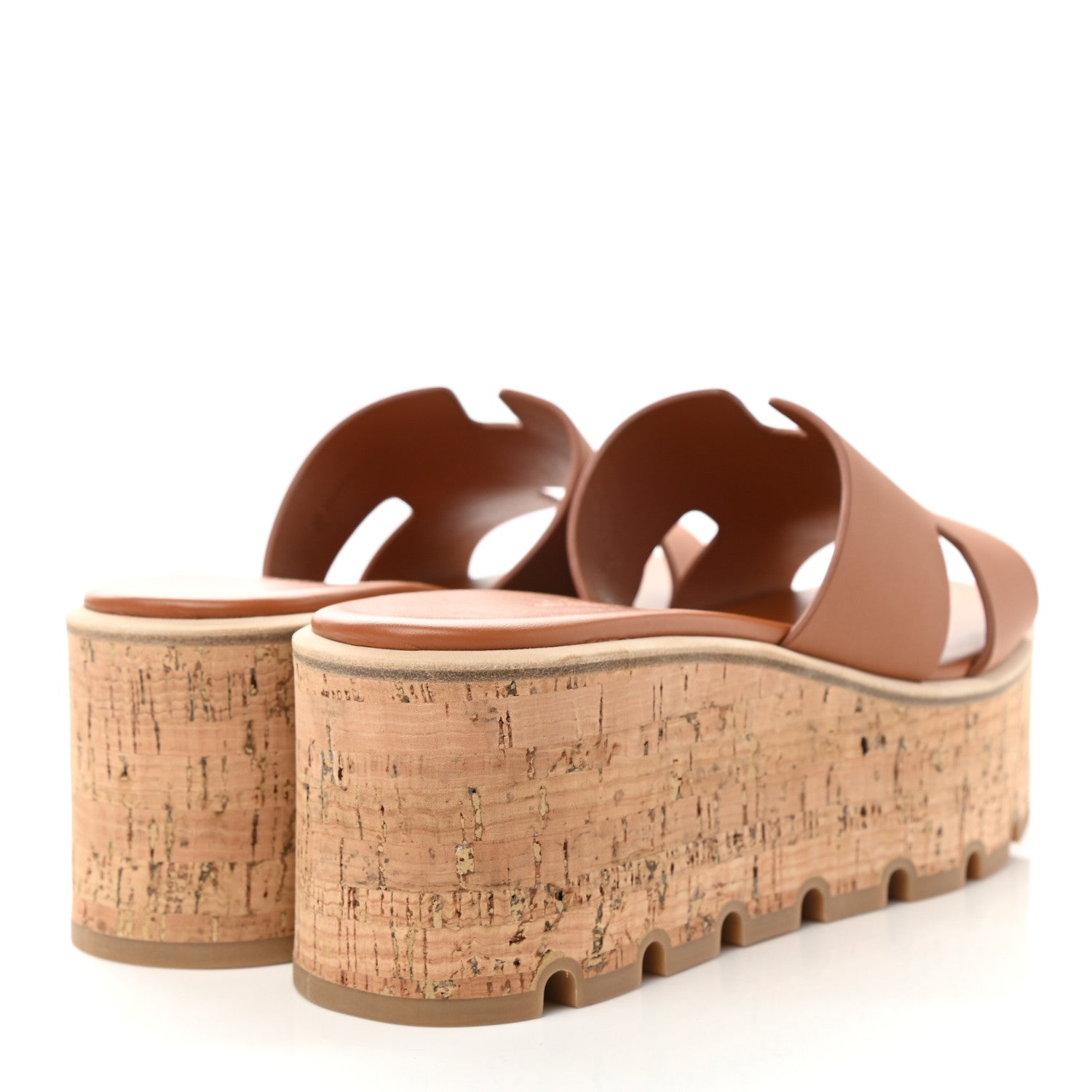Hermes Calfskin Cork Eze 30 Sandals 36 Marron Glaise 4 of 9