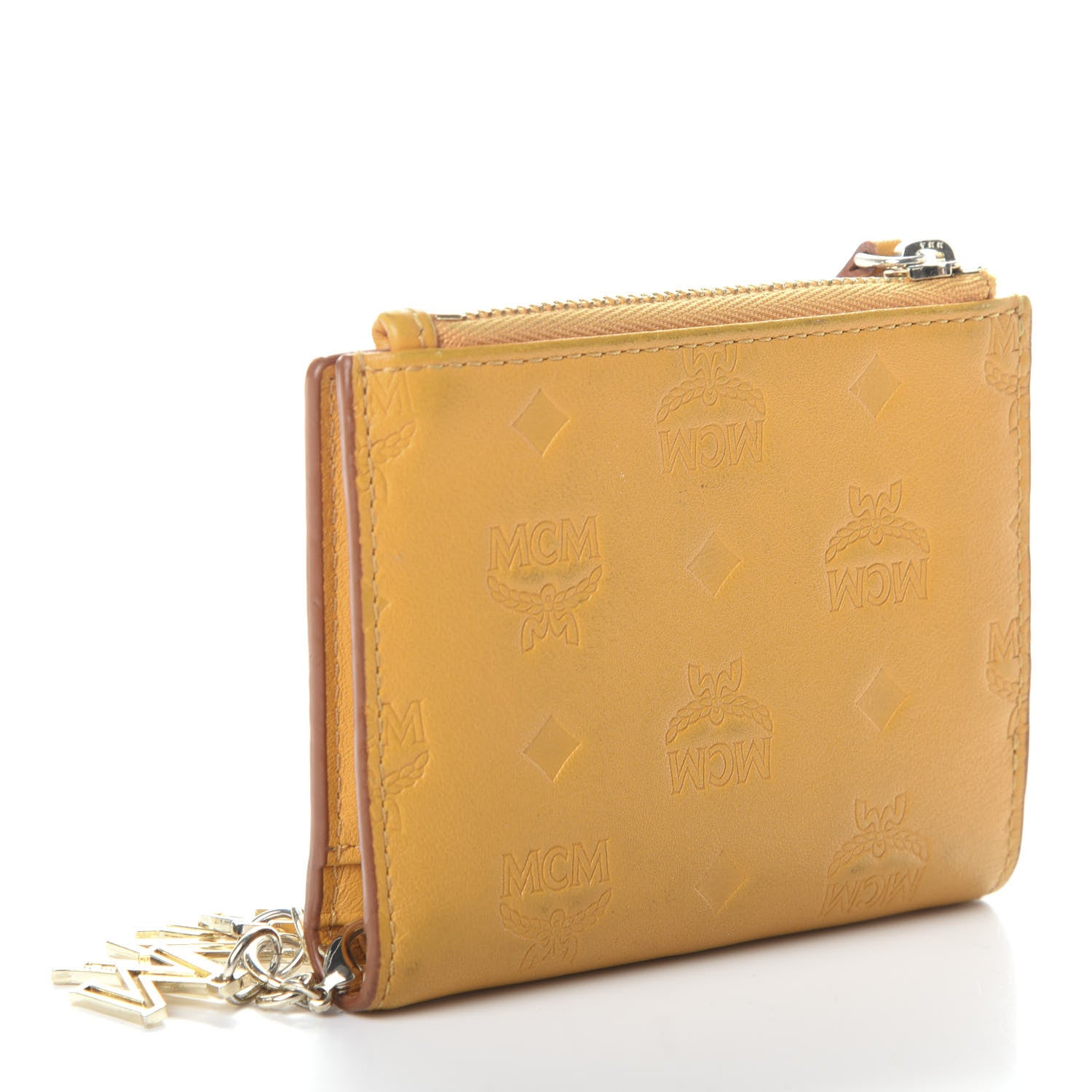 MCM Calfskin Ottomar Monogram Mini Two Fold Klara Wallet Mango 3 of 6