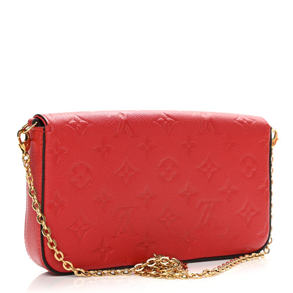 Louis Vuitton Empreinte Pochette Felicie Chain Wallet Cherry 4 of 11