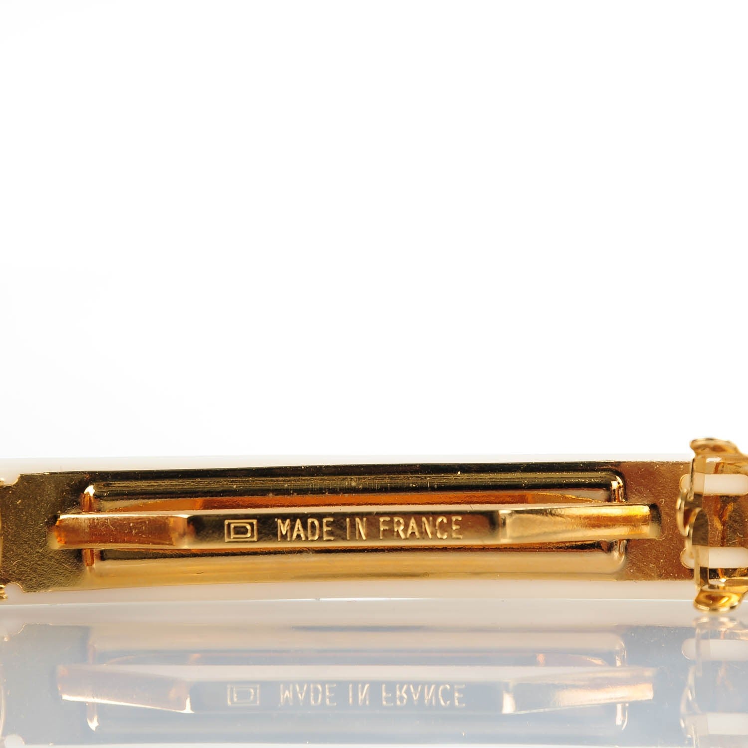 Louis Vuitton Resin Swarovski Inclusion Barrette PM White 4 of 5