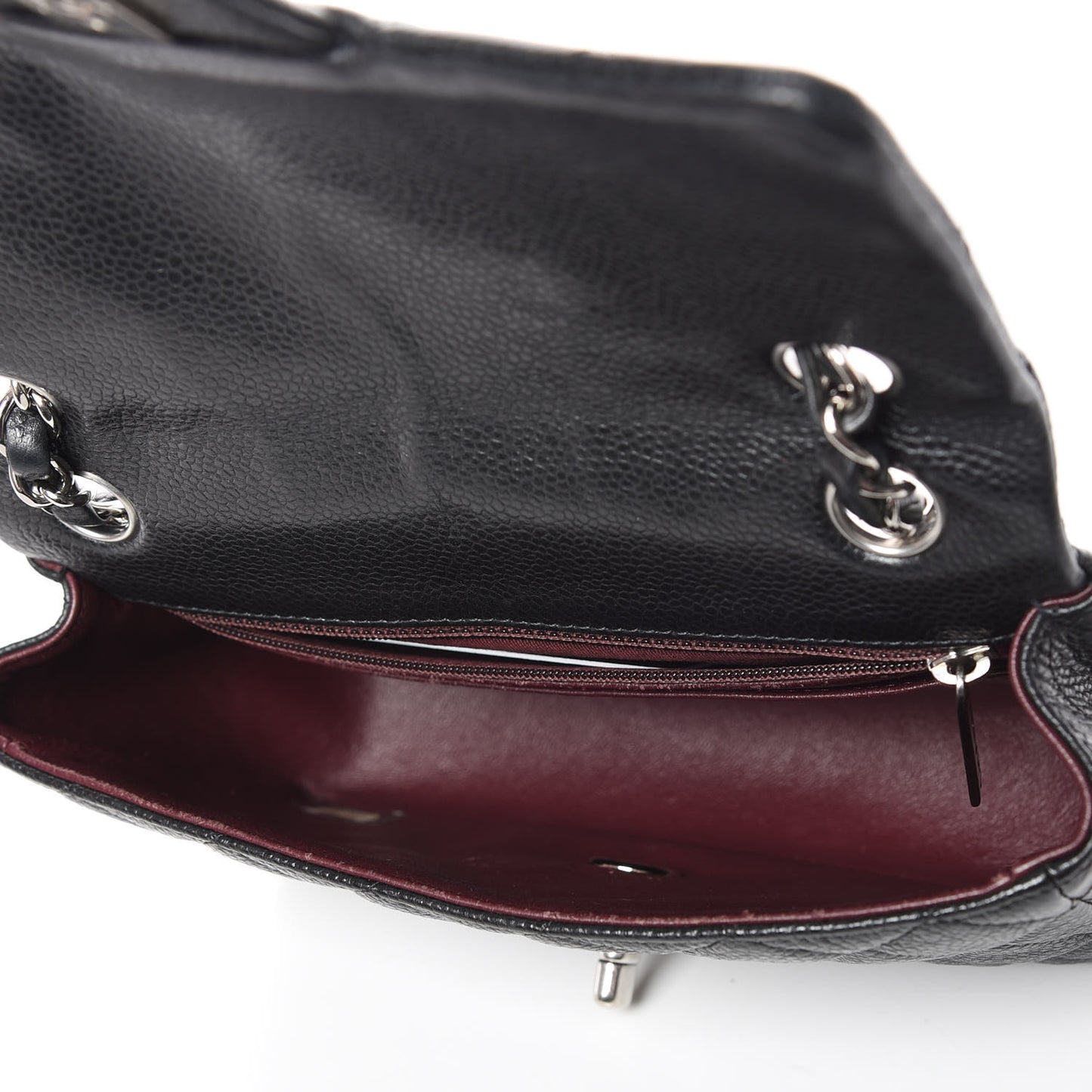 Caviar Quilted Mini Rectangular Flap Black