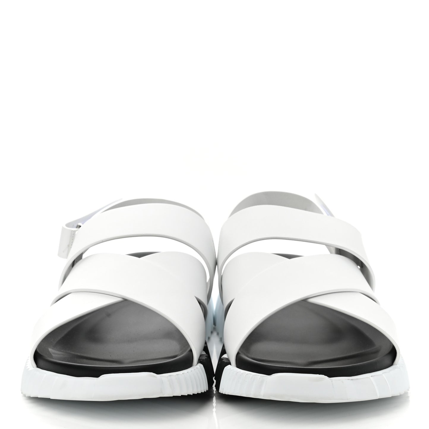 Calfskin Goatskin Mens Electric Sandals 43 White