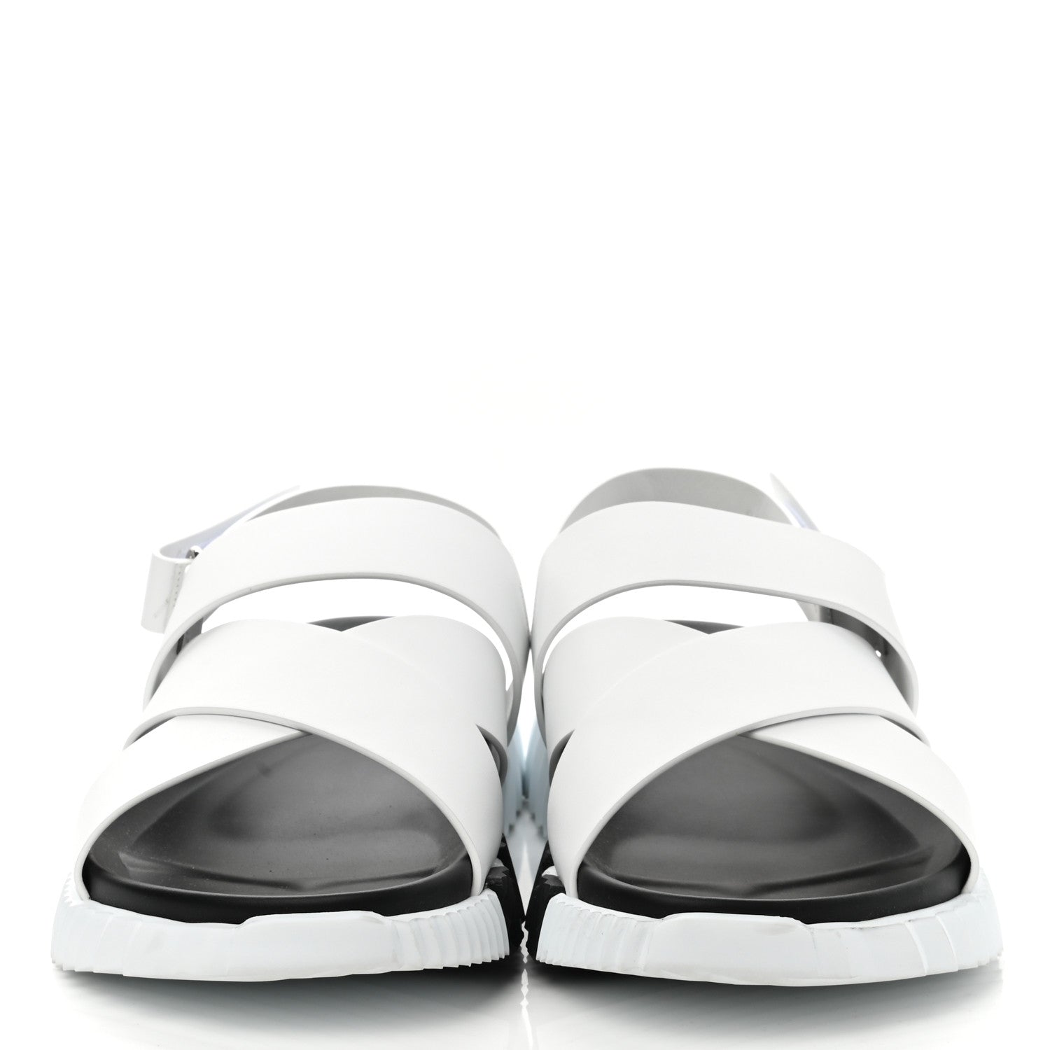 Hermes Calfskin Goatskin Mens Electric Sandals 43 White 2 of 10