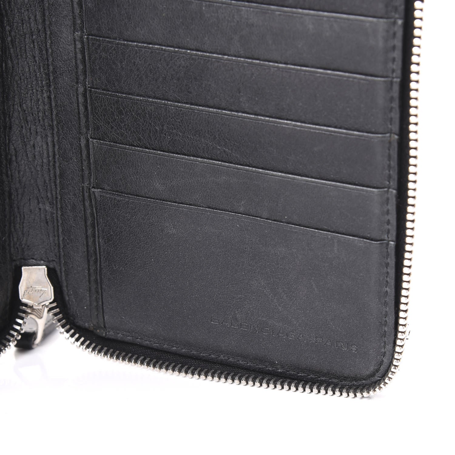 Balenciaga Agneau Giant 12 Silver Hardware Compagnon Wallet Black 7 of 8