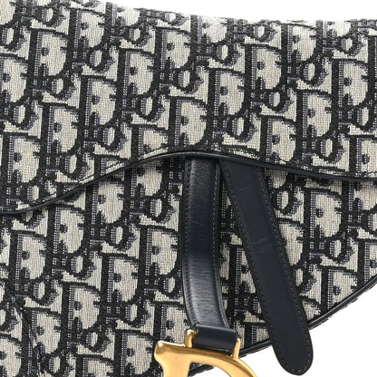 Christian Dior Oblique Saddle Bag Blue 8 of 10