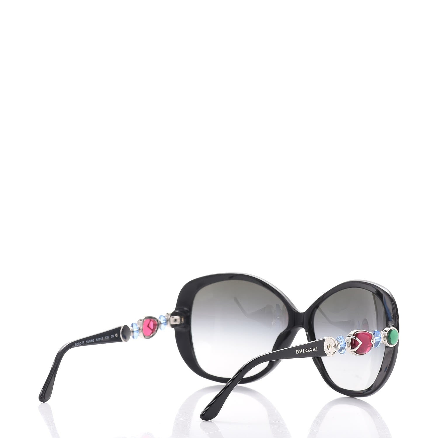 Bulgari BVLGARI Gem Sunglasses 8080-B Black Multi 4 of 9