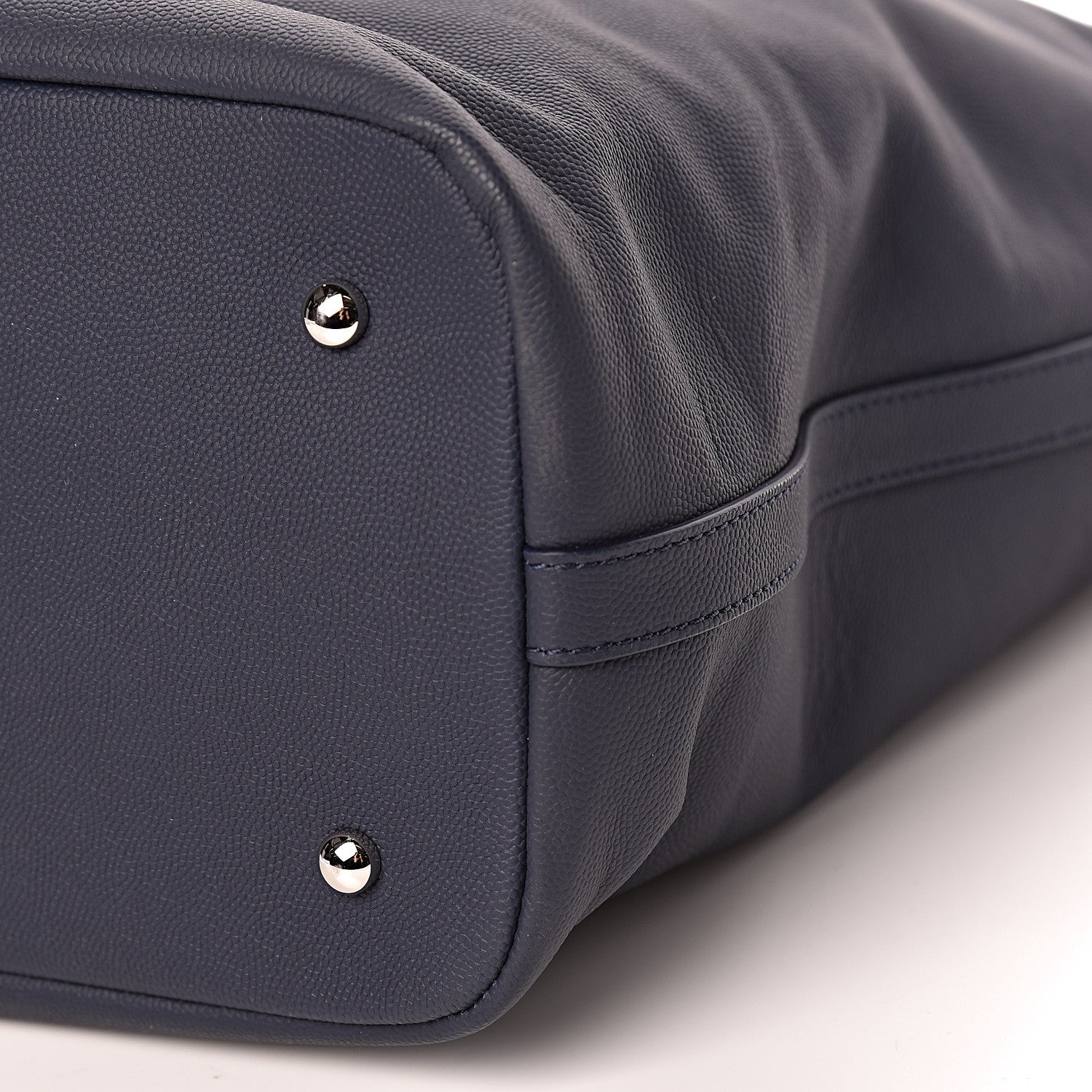 Chanel Grained Calfskin Large Coco Eyelets Shopping Tote Navy 10 of 11
