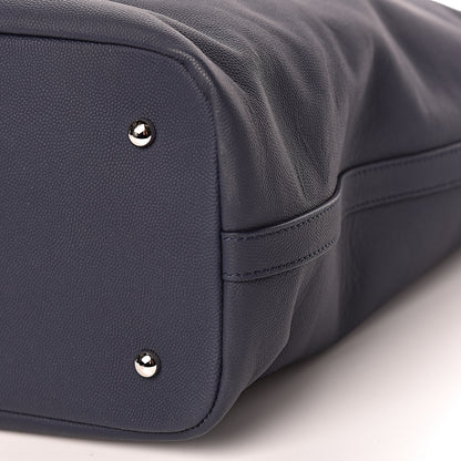 Chanel Grained Calfskin Large Coco Eyelets Shopping Tote Navy 10 of 11