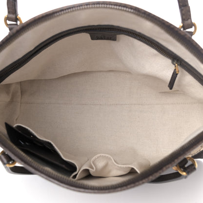 Gucci Monogram Laidback Crafty Dome Satchel Dark Brown 4 of 4
