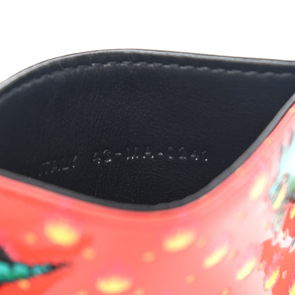 Christian Dior Calfskin Dino Print Card Holder Orange Multicolor 8 of 8